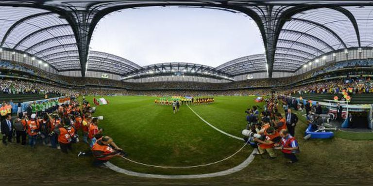 A Arena da Baixada, antes do jogo Argélia x Rússia.