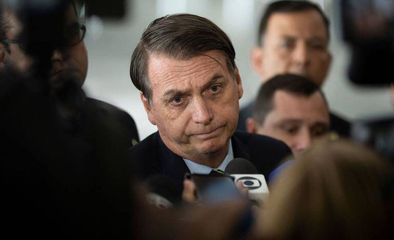 O presidente Bolsonaro nesta terça, em Brasília.