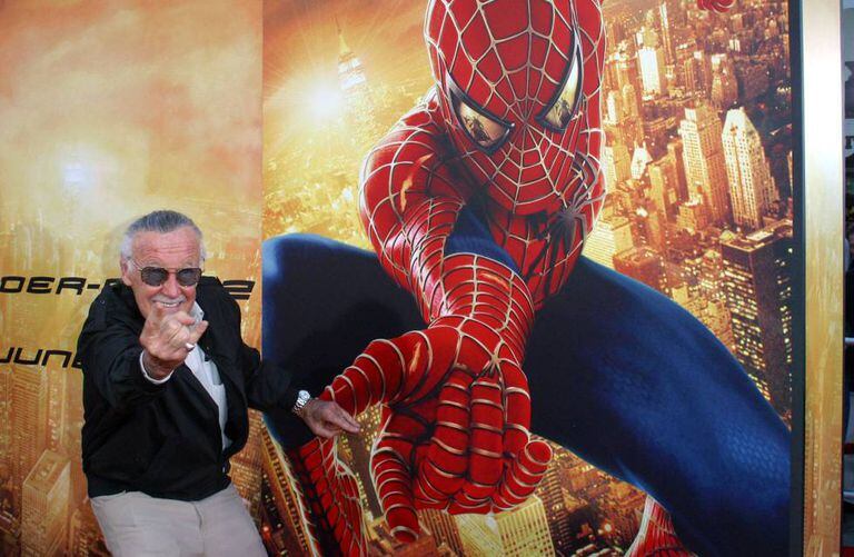 Stan Lee em lançamento do filme do Homem-Aranha, em 2004.