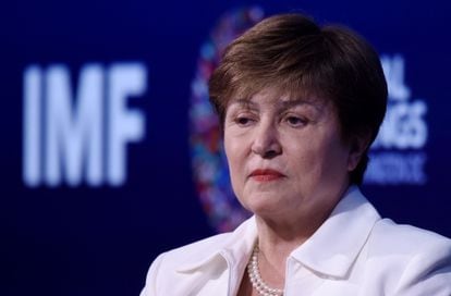 Kristalina Georgieva, em outubro de 2019 durante a reunião de outono do FMI e do Banco Mundial em Washington.