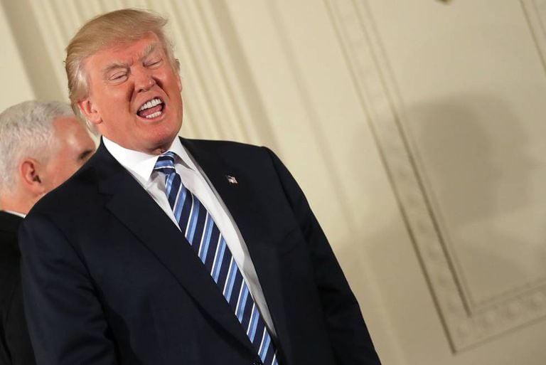 Donald Trump, neste domingo na Casa Branca.