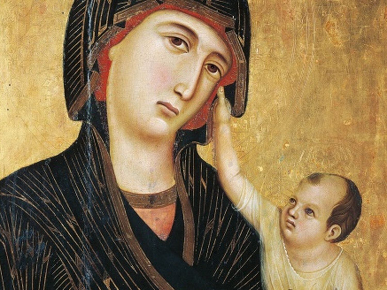 Virgen de Duccio di Buoninsegna (1283-1284), en el Museo Dell'Opera Metropolitana (Siena)