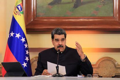 Nicolás Maduro anuncia a criação da comissão para a reforma judicial, nesta segunda-feira, em Caracas.