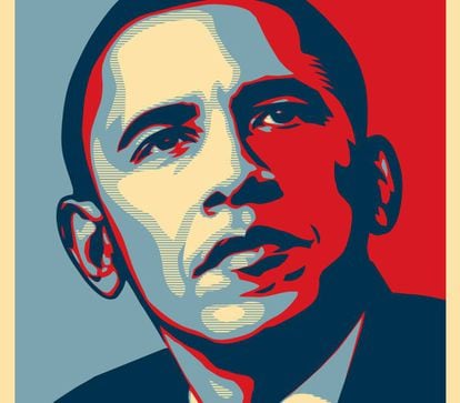 Obama no cartaz "Hope".