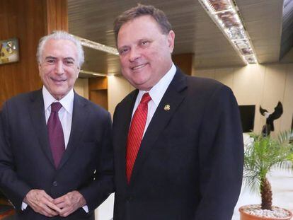 Michel Temer e o senador Blairo Maggi, o "rei da soja".