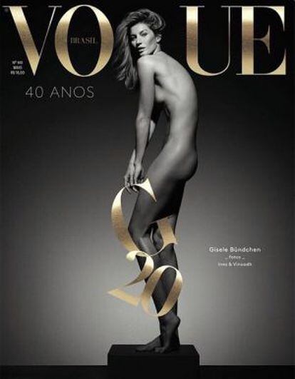 Gisele Bündchen na capa da 'Vogue Brasil'.