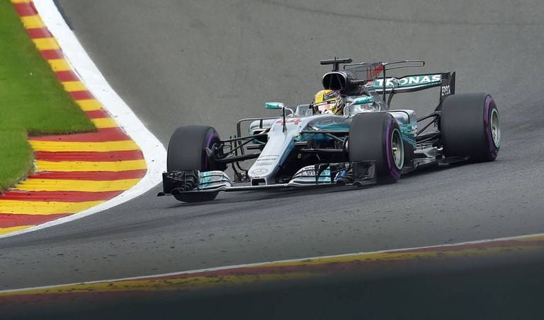 Lewis Hamilton no GP da Bélgica.