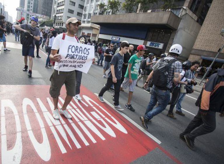 Avenida Paulista, o símbolo de São Paulo, vazia.