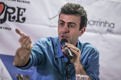 Marcelo Freixo, candidato do PSOL, nesta quinta-feira.