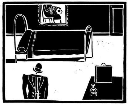 Ilustração de Antonio Santos para 'A metamorfose'.