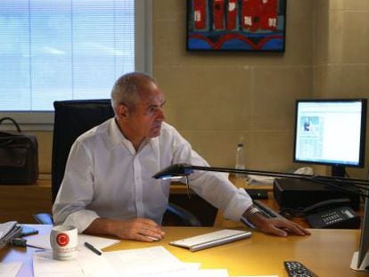 Antonio Caño, em seu escritório do EL PAÍS em Madri.