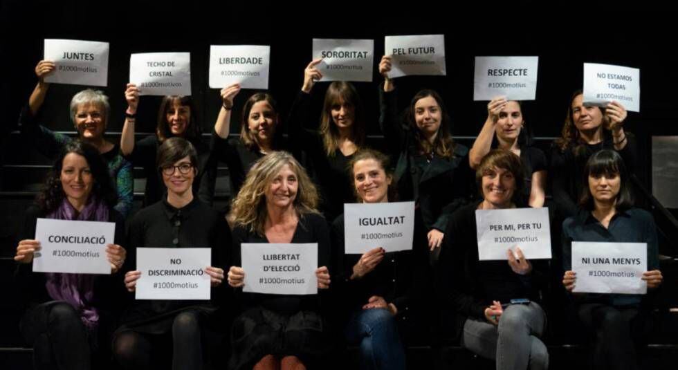 Mulheres na redação de Barcelona.