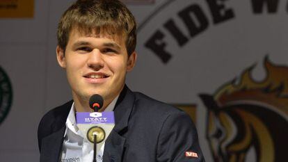 O jogador de xadrez Magnus Carlsen.
