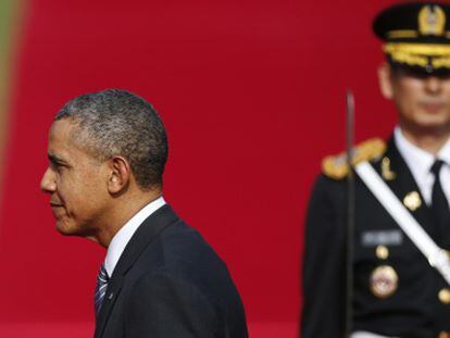 Obama, em sua vista à Coreia do Sul nesta sexta-feira.