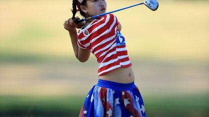 Lucy Li, na primeira jornada do US Open.