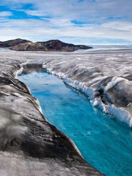 Um glaciar da Groenlândia.