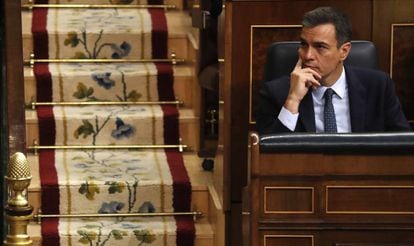 O presidente do Governo interino e candidato socialista, Pedro Sánchez.