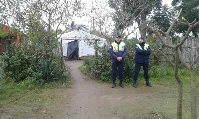 A casa de Milagros T., onde ela foi encontrada morta no domingo.