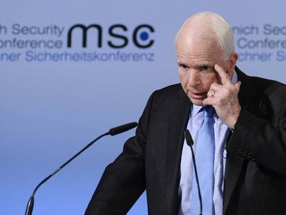 O senador John McCain, na sexta-feira em Munique