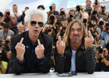 Jim Jarmusch (esquerda) e Iggy Pop, em Cannes.