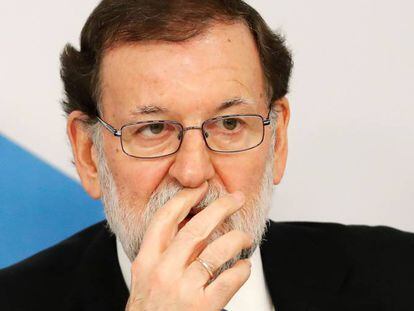Rajoy na reunião da executiva do PP.
