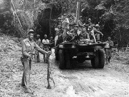 Militares participam da segunda campanha na região do Araguaia, realizada pelo Exército em 1972.