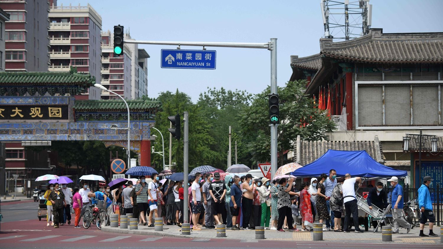 O mercado de Xinfadi, onde começou o surto na capital chinesa. 