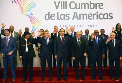 Chefes de Estado e representantes que participam da VIII Cúpula das Américas
