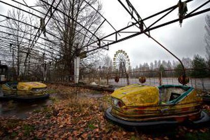 Atrações abandonadas na zona de exclusão de Chernobil (Ucrânia).