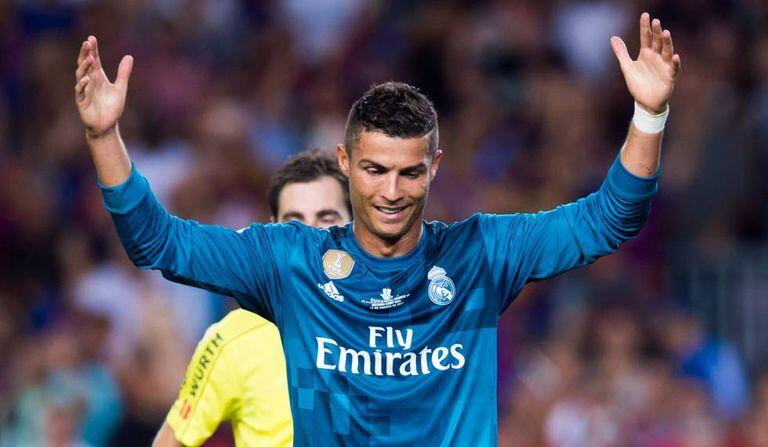 Cristiano Ronaldo depois de ser expulso no jogo contra o Barcelona.