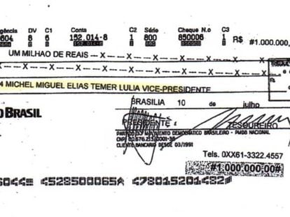 Cheque de 1 milhão de reais para Michel Temer joga holofotes em ação do TSE