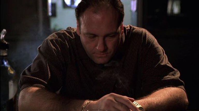 James Gandolfini no papel de Tony Soprano