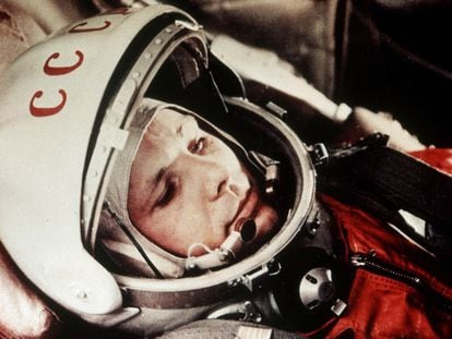 Yuri Gagarin, o russo que, em 12 de abril de 1961, tornou-se o primeiro ser humano a realizar um voo espacial.