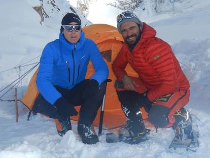 Tom Ballard (esq.) e Daniele Nardi, na montanha Nanga Parbat.
