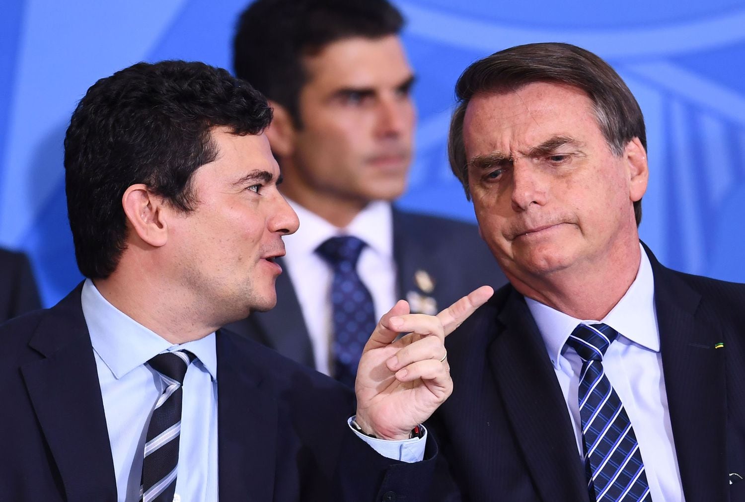 O ex-ministro Sergio Moro e o presidente Jair Bolsonaro, em um evento em Brasília em 2019.