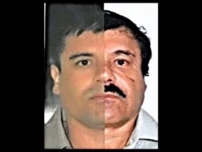 Imágenes de El Chapo no momento de sua detenção.