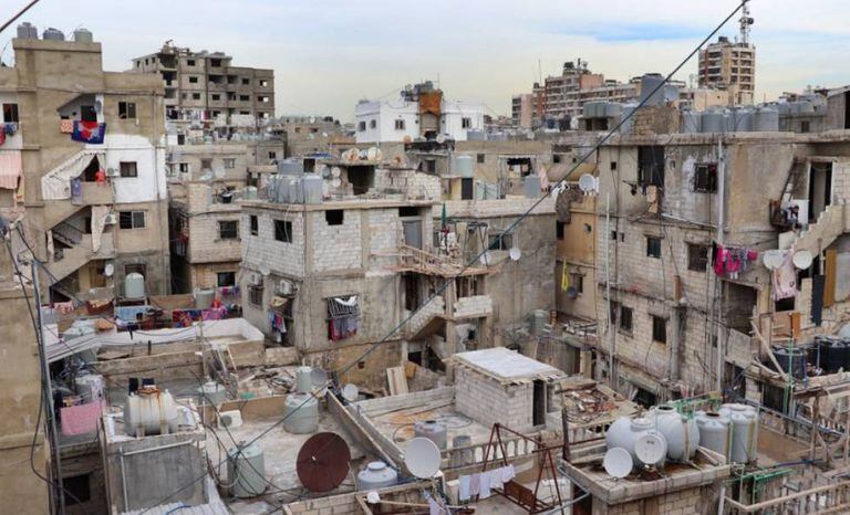 Vista do campo de refugiados de Shatila, perto de Beirute.