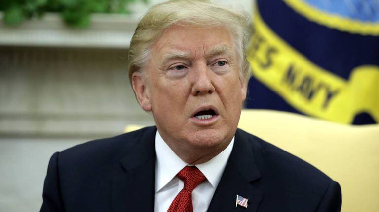 Donald Trump discursa na Casa Branca no dia 23 de outubro