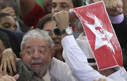 Lula na cerim&ocirc;nia de sua posse, em Bras&iacute;lia.