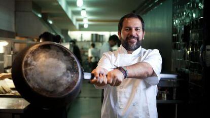 O chef Enrique Olvera no seu restaurante Pujol da Cidade do M&eacute;xico, em 2013. / Sa&uacute;l Ruiz