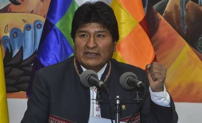 Evo Morales, durante uma coletiva de imprensa nesta quinta-feira.