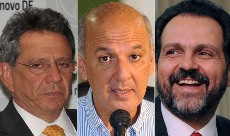 Tadeu Filippelli, assessor especial de Temer (à esq.), os ex-governadores José Roberto Arruda e Agnelo Queiroz (à dir.)