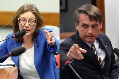 Maria do Ros&aacute;rio (PT) e Jair Bolsonaro (PP): deputados de ideologias opostas bateram boca recentemente.