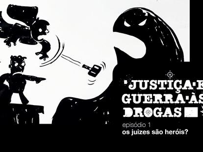 Capa do primeiro episódio da série, "Os juízes são heróis?".