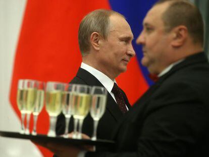 Vladimir Putin, durante uma recepção no Kremlin.