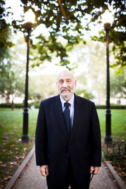 O professor de Economia, Joseph Stiglitz, no campus da Universidade de Columbia, em Nova York.