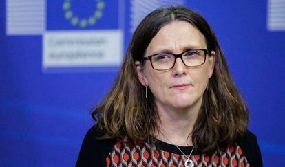 A comiss&aacute;ria europeia de Com&eacute;rcio Cecilia Malmstrom.