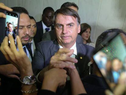 Bolsonaro durante evento no TST, em Brasília.