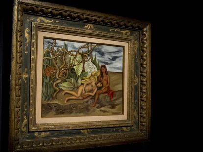 O quadro de Kahlo, 'Dois Nus na Floresta’, na Christie's.