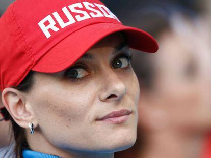 A estrela russa do salto com vara, Yelena Isinbayeva.